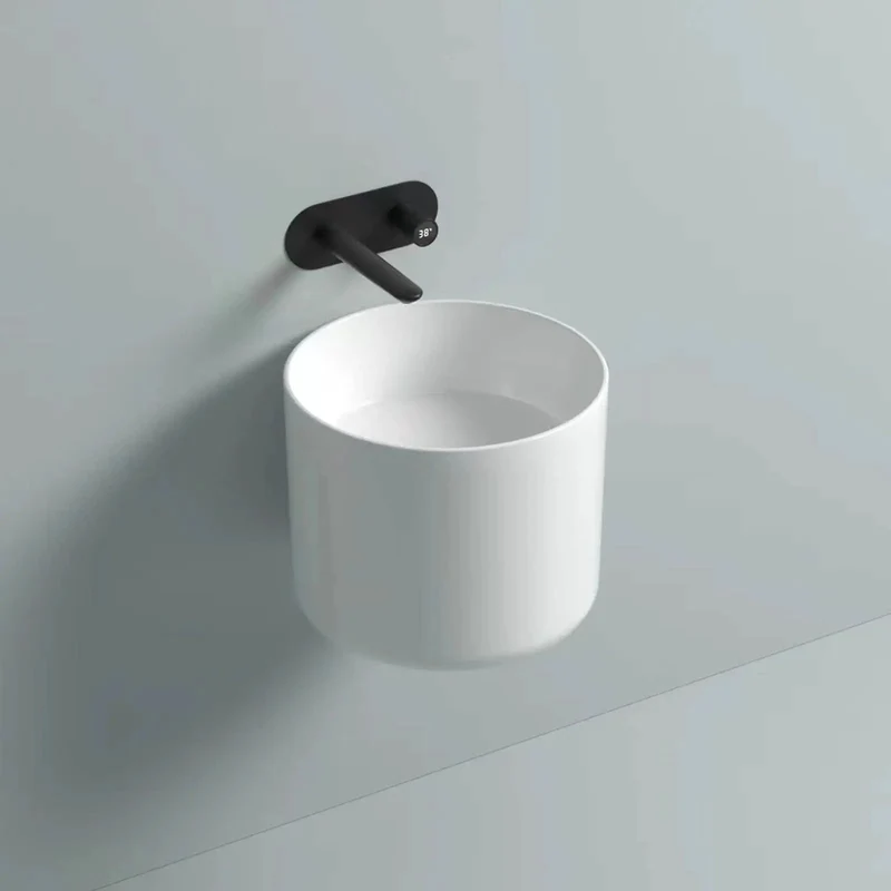 Slick White Ceramic Vessel Sink For Countertop Or Wall Mount Bathroom Basin High Gloss Porcelain Heavy Duty Finish Easy Peasy Setup Fresh Round Bath Spa Vibe Top Shelf Vanity Bowl Modern Refresh