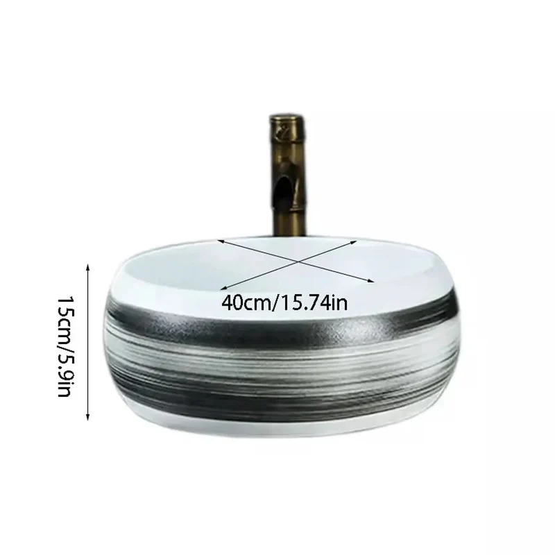Real Deal Ceramic Bathroom Sink Vessel Countertop Basin With A Slick Smooth Surface That Wipes Clean In No Time Build Tough For Any Indoor Or Outdoor Bathroom Renovation Project