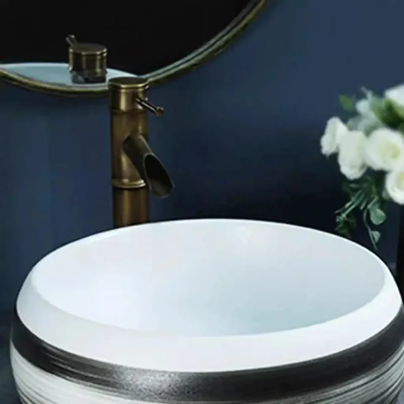 Real Deal Ceramic Bathroom Sink Vessel Countertop Basin With A Slick Smooth Surface That Wipes Clean In No Time Build Tough For Any Indoor Or Outdoor Bathroom Renovation Project