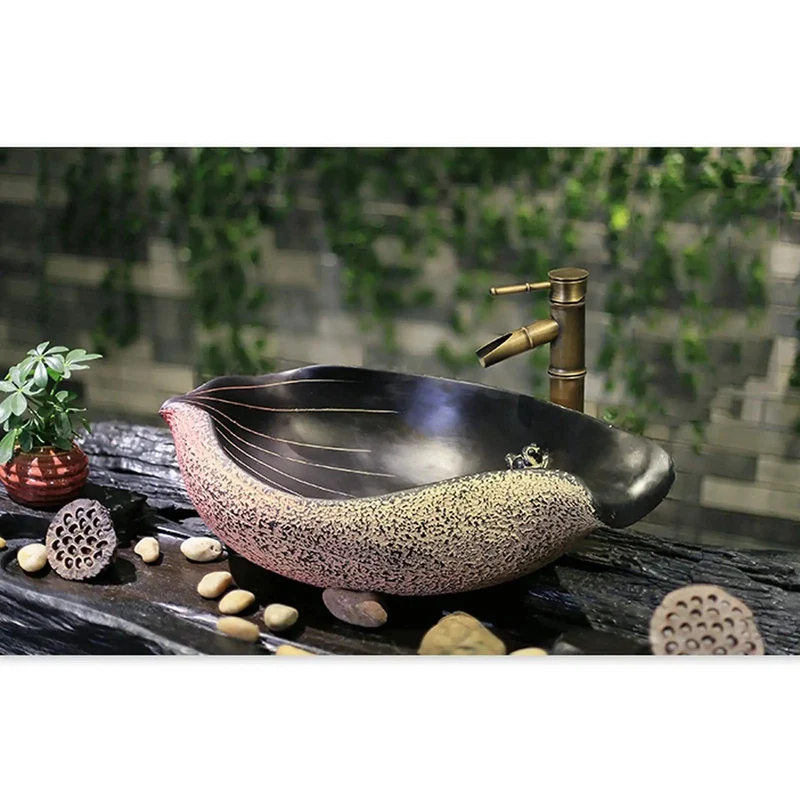 Heavy Duty Rock Resin Vessel Sink For Above Counter Bathroom Vanities Includes Faucet Frosted Pink Glaze Zero Fuss Cleanup Built Tight And Made To Ride Through Any Daily Grind Or Hotel Setup
