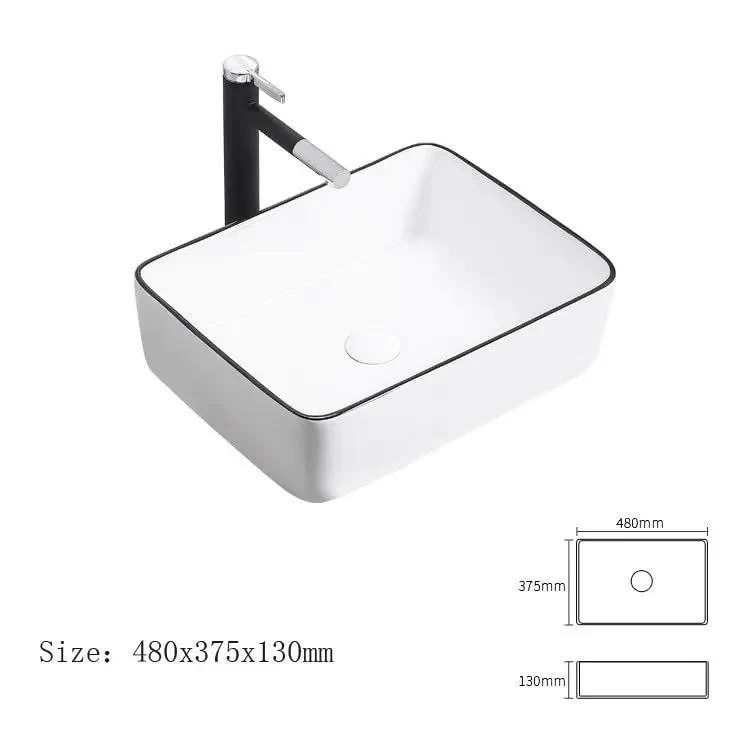Top Shelf Ceramic Vessel Sink For Luxe Bathrooms Square Countertop Wash Basin Offering Killer Style And Big Time Durability Daily Perfect For Any Snazzy Home Renovation Featuring High Gloss Finish