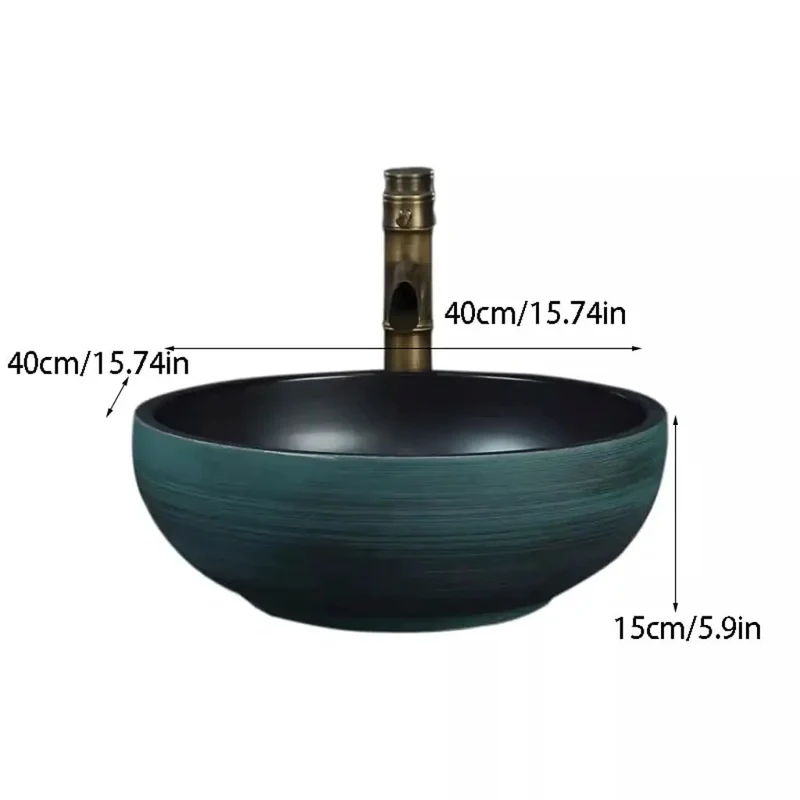 Real Deal Ceramic Vessel Bathroom Sink Featuring An Ultra Smooth Glaze For No Sweat Cleanup And A Heavy Duty Chip Resistant Body Built For Tight Vanities Or Patio Spots