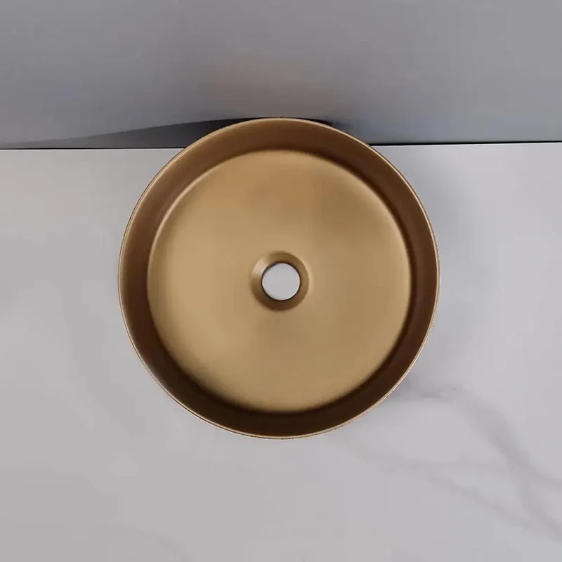 Round Countertop Vessel Sink Made From Premium Ceramic With A Slick Smooth Finish And Classy Artistic Curve Design Perfect For Adding A Touch Of Elegant Luxury To Your Bathroom Or Hotel Style Vanity Setup That Really Turns Heads And Keeps It Real Simple.