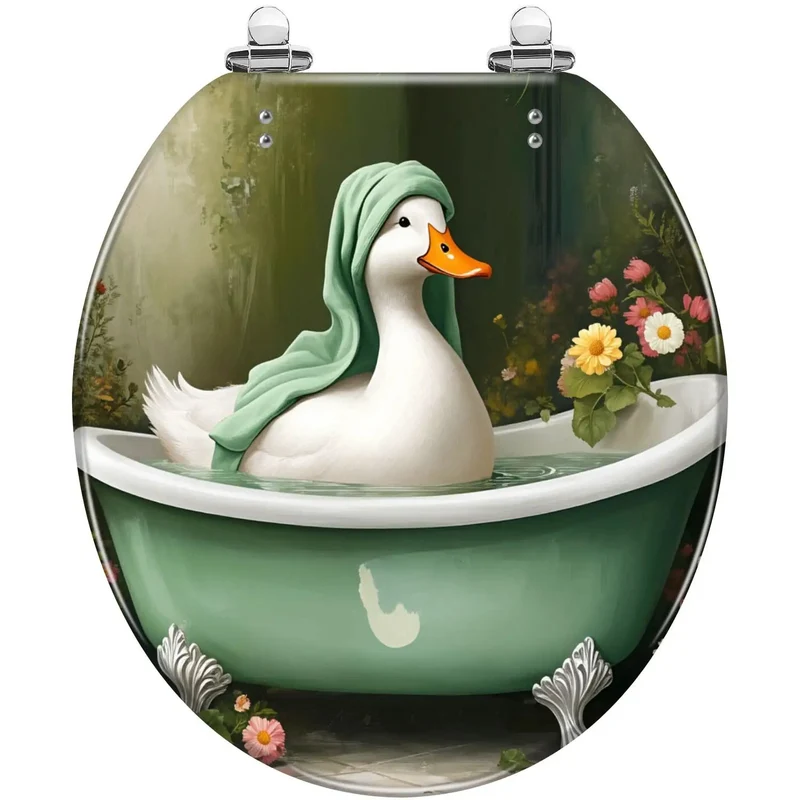 Heavy Duty Resin Toilet Seat For Bathroom With Universal Adjustable Fit For Four To Seven Inch Bolt Centers No Sweat Setup Includes Extra Hardware For A Top Shelf Bath Glow Up
