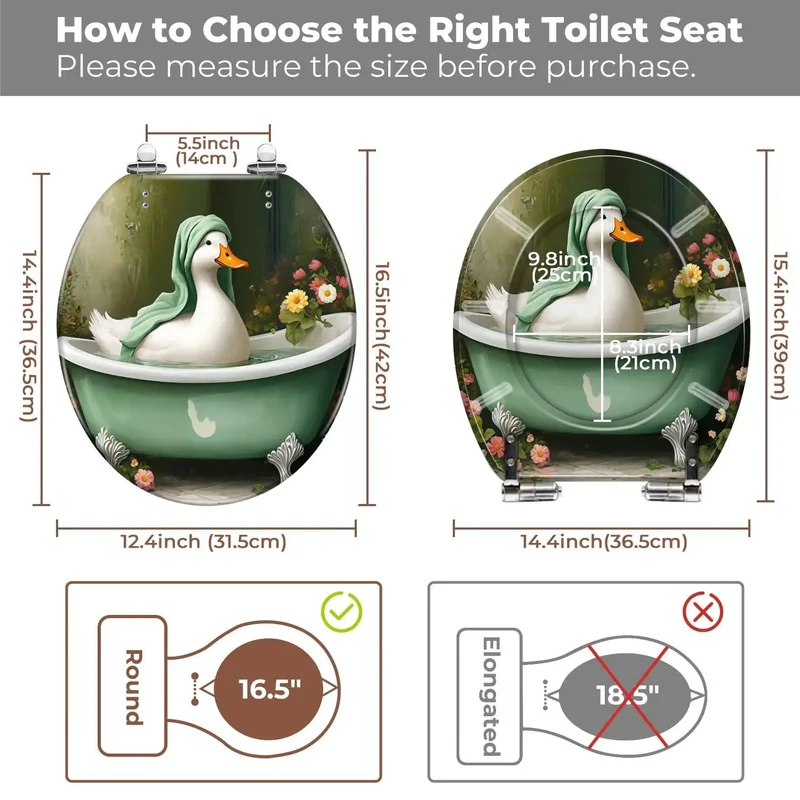 Heavy Duty Resin Toilet Seat For Bathroom With Universal Adjustable Fit For Four To Seven Inch Bolt Centers No Sweat Setup Includes Extra Hardware For A Top Shelf Bath Glow Up