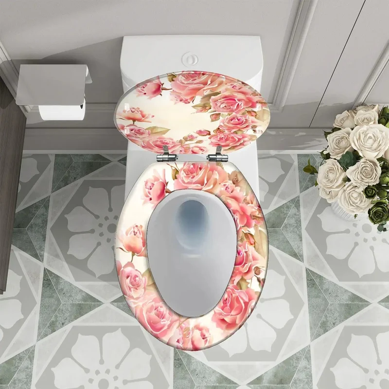 Top Shelf Elongated Resin Toilet Seat With Fully Adjustable Hinges And Universal Skirter Compatible Hardware For Plug And Play Bathroom Decor Refresh