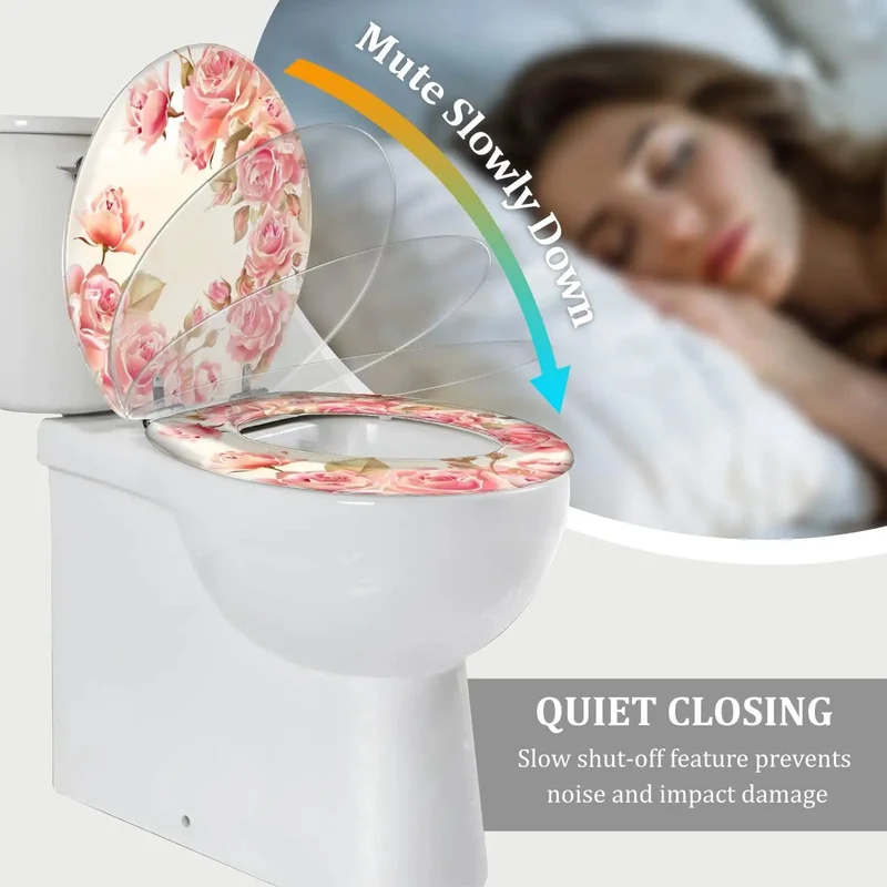 Top Shelf Elongated Resin Toilet Seat With Fully Adjustable Hinges And Universal Skirter Compatible Hardware For Plug And Play Bathroom Decor Refresh