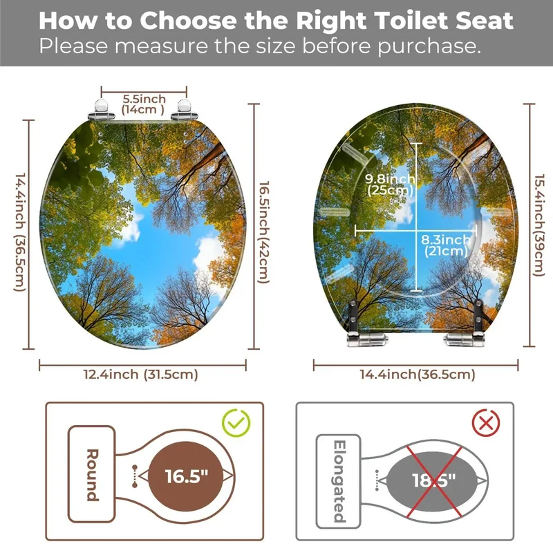 Universal Round Resin Toilet Seat For Bathroom Adjustable Hole Spacing No Sweat Mounting Rock Solid Fits Most Toilets Slick Design Dead Tight Seal Straight Up Grade Heavy Duty Finish