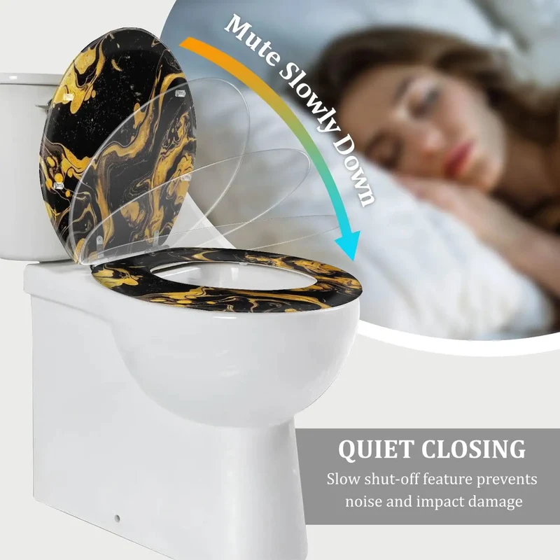Dead Simple Setup Elongated Resin Toilet Seat Featuring Heavy Duty Quick Release Hinges Designed For All American Standard Toilets Super Easy Clean Smooth Bathroom Essential