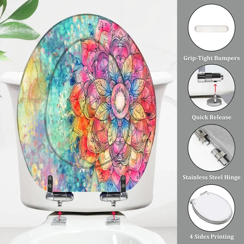 Slick And Sturdy Elongated Toilet Seat With Quick Release Hardware For A No Sweat Bathroom Refresh Universal Fit For American Standard Fixtures Smooth Contoured Edges And Top Shelf Durability