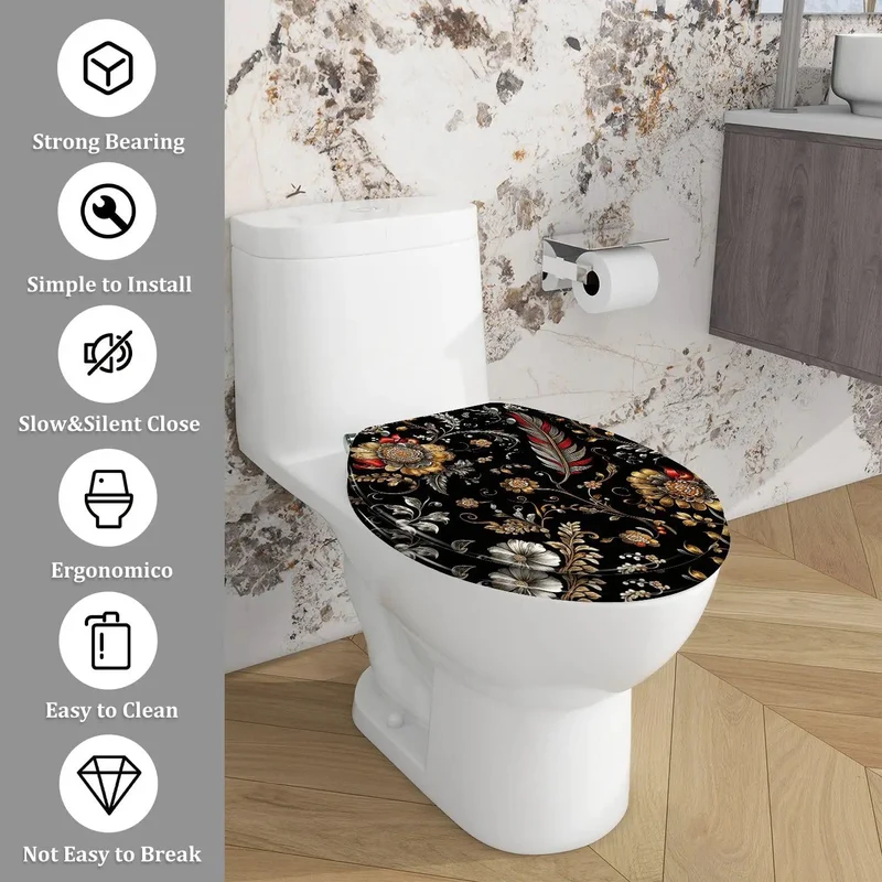 Premium Elongated Toilet Seat In Solid Resin Build For No Sweat Bathroom Updates Universal Fit Matches Standard Fixtures Straightforward Hardware Included All Around Comfort Guaranteed Reliable Performance