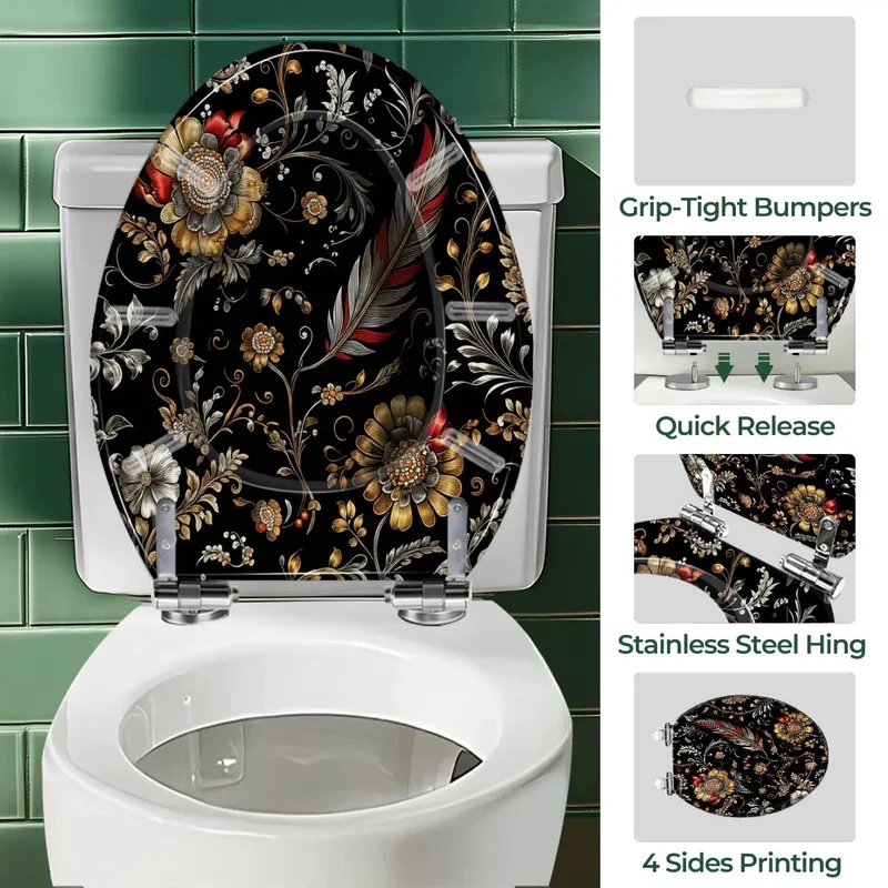 Premium Elongated Toilet Seat In Solid Resin Build For No Sweat Bathroom Updates Universal Fit Matches Standard Fixtures Straightforward Hardware Included All Around Comfort Guaranteed Reliable Performance