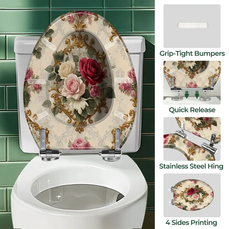 Heavy Duty Resin Elongated Toilet Seat Built For Standard Bathroom Fit Featuring A Dead Simple Boltdown And Top Shelf Durability For Zero Drama Daily Use That Really Kicks Up Your Home Refresh Game