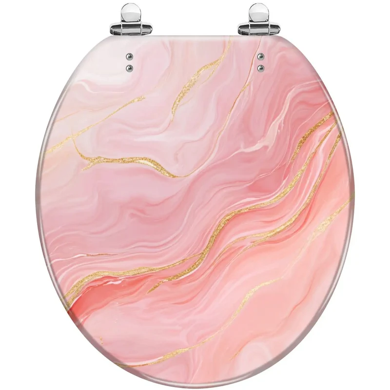 Round Resin Toilet Seat Featuring Adjustable Universal Mount Hardware For Quick Bathroom Upgrades Matching Hole Spacings From Four To Seven Inches Delivers No Sweat Daily Comfort