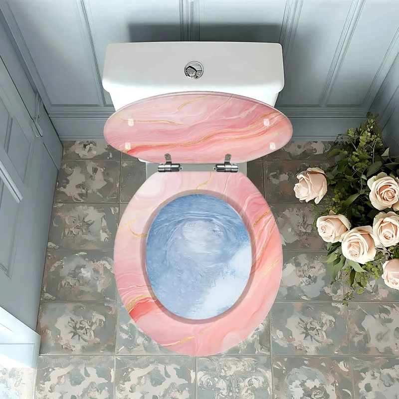 Round Resin Toilet Seat Featuring Adjustable Universal Mount Hardware For Quick Bathroom Upgrades Matching Hole Spacings From Four To Seven Inches Delivers No Sweat Daily Comfort