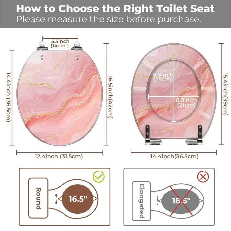 Round Resin Toilet Seat Featuring Adjustable Universal Mount Hardware For Quick Bathroom Upgrades Matching Hole Spacings From Four To Seven Inches Delivers No Sweat Daily Comfort