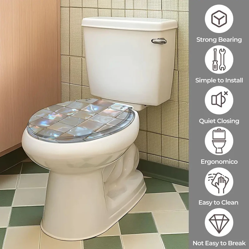 Round Resin Toilet Seat Built Tough For Snug Universal Fit With Fully Adjustable Hole Spacing Quick Snap Assembly Real Sturdy Bathroom Upgrade For Daily Use
