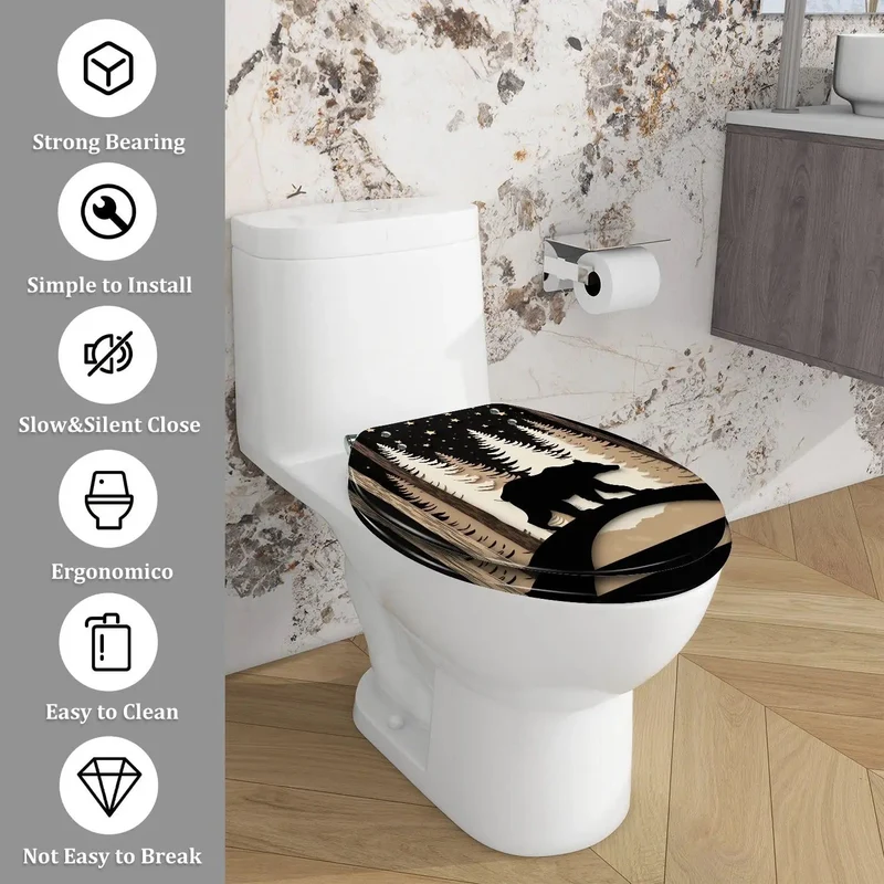 Top Tier Elongated Toilet Seat Molded From Heavy Duty Resin For Bathroom Fixtures Featuring Universal Top Mount Hardware Quick Snap Assembly And No Fuss Daily Use