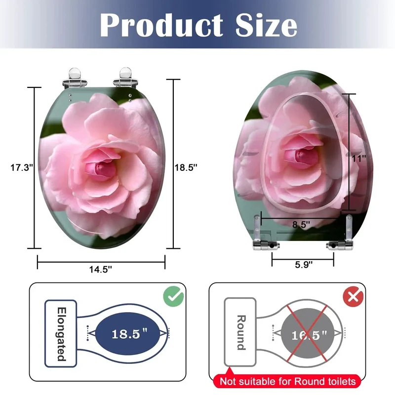 Heavy Duty Elongated Toilet Seat Fits Like A Glove With Quick Release Hinges And Slow Close Lid For Everyday Bathrooms Built Tough Zero Hassle Setup Genuine American Quality