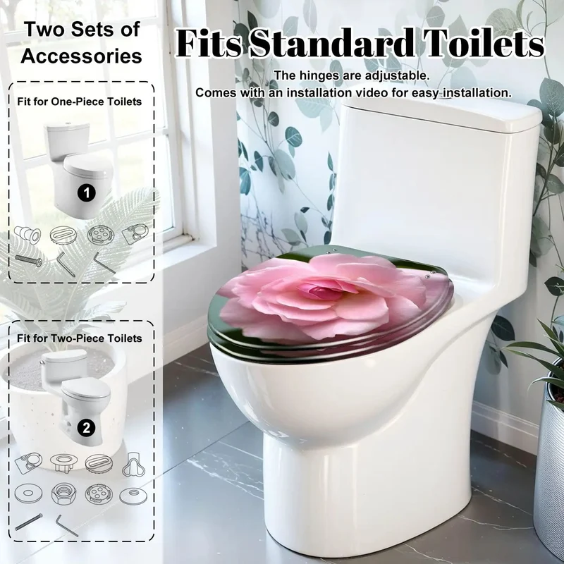 Heavy Duty Elongated Toilet Seat Fits Like A Glove With Quick Release Hinges And Slow Close Lid For Everyday Bathrooms Built Tough Zero Hassle Setup Genuine American Quality