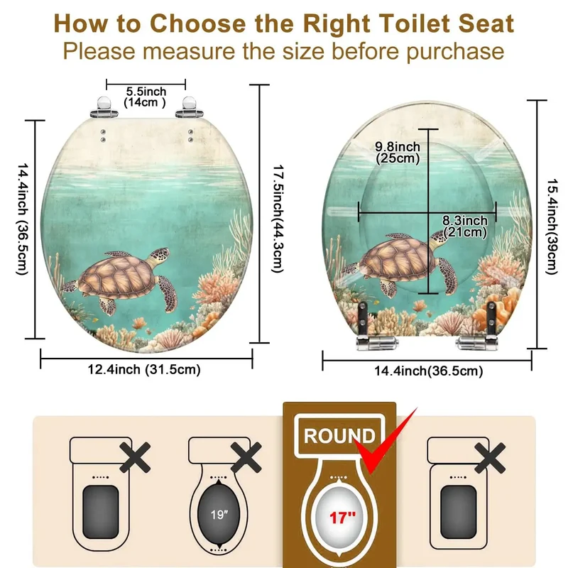 Round Molded Resin Toilet Seat For Bathroom With Quick Adjustable Hinges And Universal Mount Hardware That Snaps Right On For A Secure Lock And Effortless Grime Wipe Down Routine Any Day