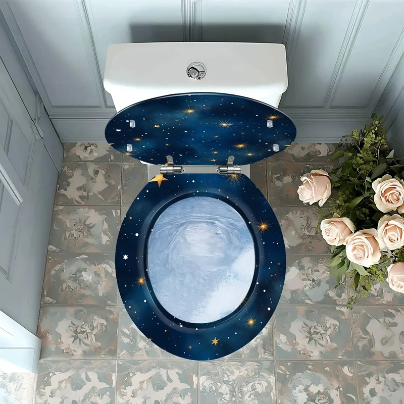 Round Resin Toilet Seat For Bathroom Adjustable Bolt Spacing Easy Swap Universal Fit Standard Models Heavy Duty Build Includes Full Hardware Set For Quick Home Update