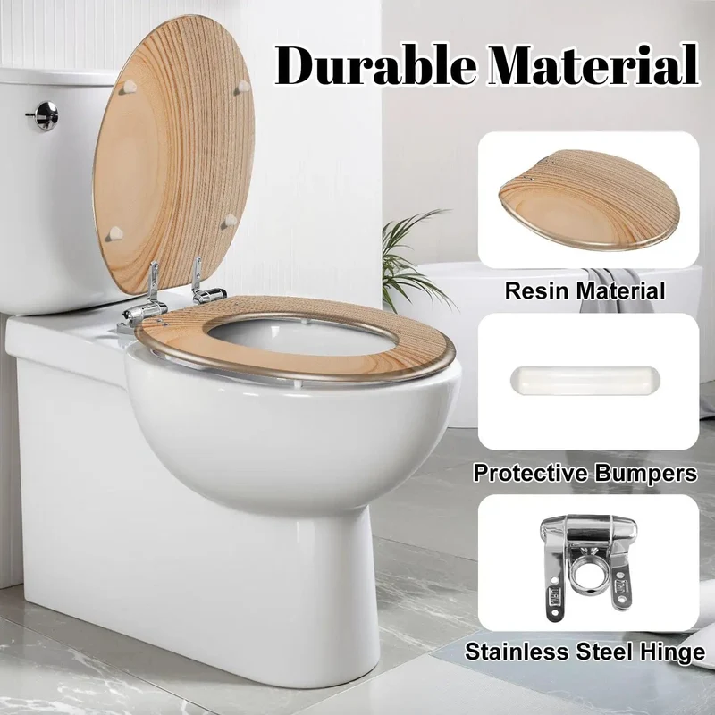 Premium Elongated Resin Toilet Seat With Quick Adjust Hardware For Mainstream Family Bathrooms Built Tough As Nails To Deliver Straight Up Durability And Silky Smooth Closing While Guaranteeing Zero Hassle Setup Every Single Time