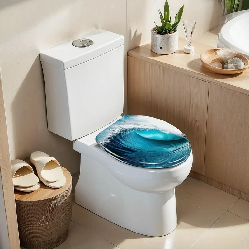 Elongated Resin Toilet Seat with Adjustable Hinges Fits 18.5 by 14.5 Inches Easy Mount Standard Width for Bathroom Upgrade Durable Heavy Duty Resin Comfortable Seating Rock Solid Construction