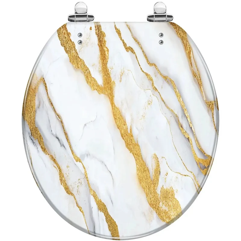 Heavy Duty Round Resin Toilet Seat Featuring Fully Adjustable Hinges And Secure Hardware For Standard Toilets No Fuss Setup Top Rated Bathroom Comfort Installation