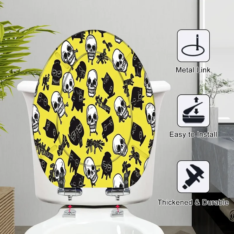 Heavy Duty Elongated Toilet Seat For Bathroom With Smooth Quick Release Hinges And Rock Solid Frame Providing Super Comfy Seating Experience Daily Without Any Loose Hardware Problems