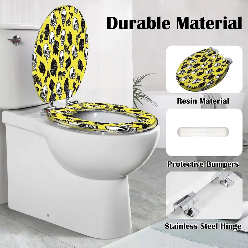 Heavy Duty Elongated Toilet Seat For Bathroom With Smooth Quick Release Hinges And Rock Solid Frame Providing Super Comfy Seating Experience Daily Without Any Loose Hardware Problems