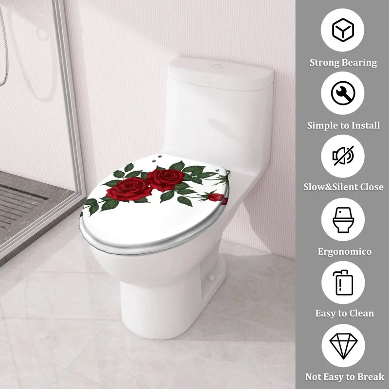Round Resin Toilet Seat With Adjustable Quick Swap Hinges For Standard Bathroom Fixtures Smooth Durable Finish And No Sweat Install Fits Most American Toilets Built Tough For Effortless Daily Use