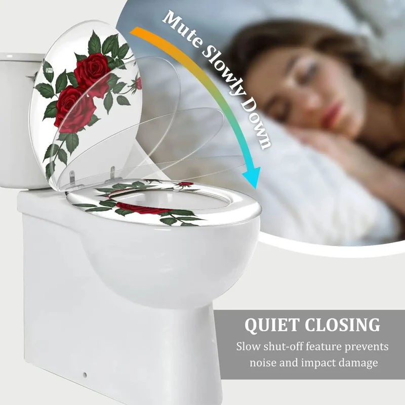 Round Resin Toilet Seat With Adjustable Quick Swap Hinges For Standard Bathroom Fixtures Smooth Durable Finish And No Sweat Install Fits Most American Toilets Built Tough For Effortless Daily Use