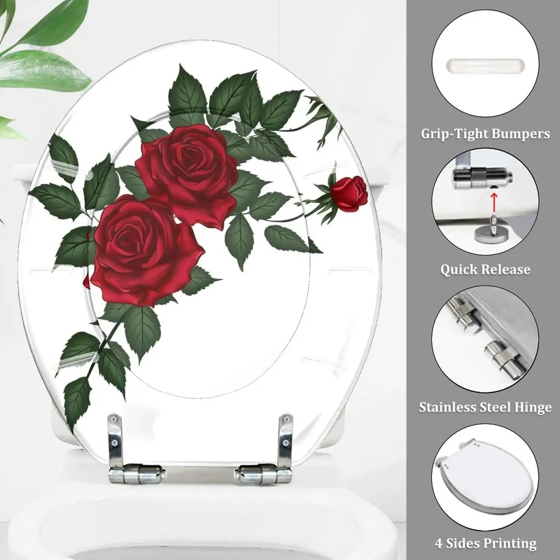 Round Resin Toilet Seat With Adjustable Quick Swap Hinges For Standard Bathroom Fixtures Smooth Durable Finish And No Sweat Install Fits Most American Toilets Built Tough For Effortless Daily Use