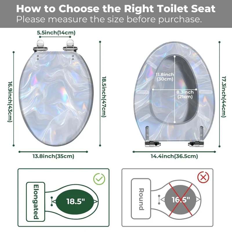 Top Shelf Elongated Resin Toilet Seat For Bathroom Fits Most Extended Bowls Up To 19 Inches Long Includes Two Sets Of Hardware For Snap Setup Built Different To Withstand Daily Grind And Keep Things Looking Crisp Year Round