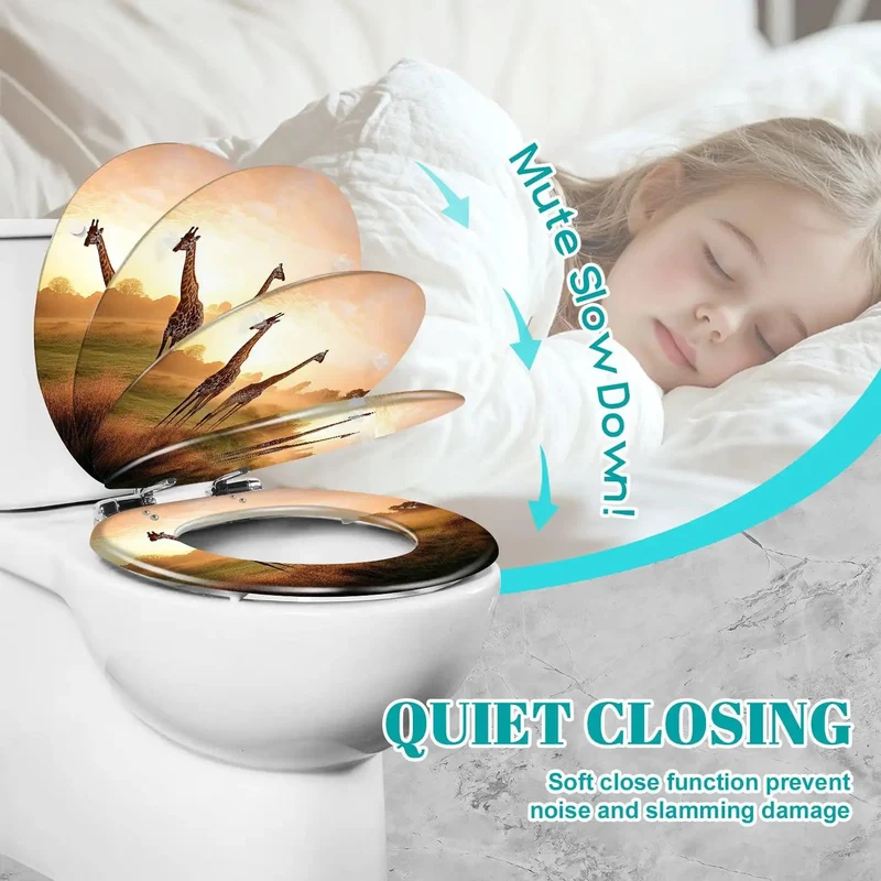 Top Notch Round Resin Toilet Seat For Bathroom Crafted With Flexible Stainless Hinges And A 165X145 Standard Fitment For A No Sweat Install And Hella Easy Daily Washing Around The House