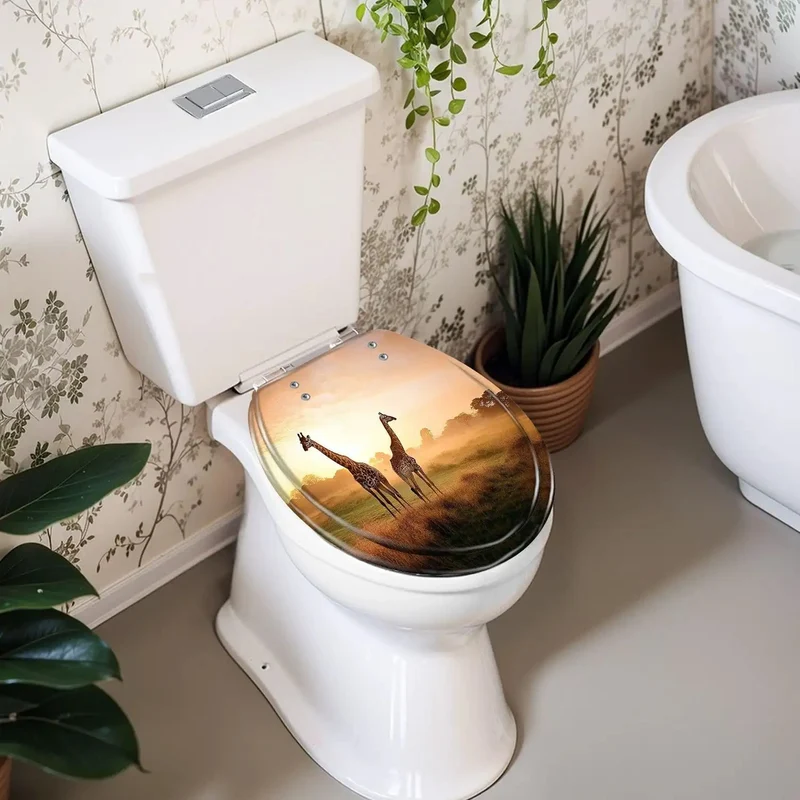 Top Notch Round Resin Toilet Seat For Bathroom Crafted With Flexible Stainless Hinges And A 165X145 Standard Fitment For A No Sweat Install And Hella Easy Daily Washing Around The House