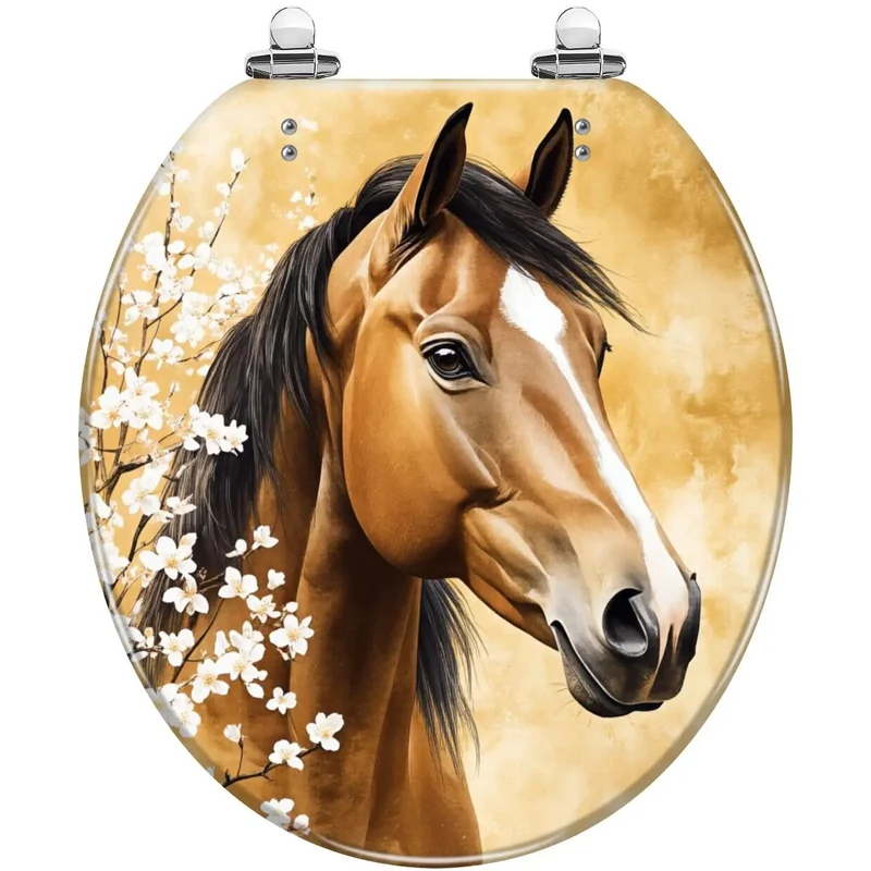 Round Vintage Farmhouse Resin Toilet Seat Lowkey Slaying Your Bathroom Aesthetic Adjustable to Fit Mounting Holes 4 to 7 Inches and Width 14 to 15 Inches Works for Most Models and Comes Loaded with Dual Hardware Sets for a Super Easy Swap with Flawless