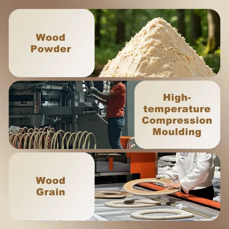 Heavy Duty Round Wooden Toilet Seat With Reinforced Zinc Alloy Hinges And No Sweat Quick Setup Designed From Top Tier Eco Friendly Molded Wood For Effortless Daily Wipes And Built Tough Reliability In Standard American Homes