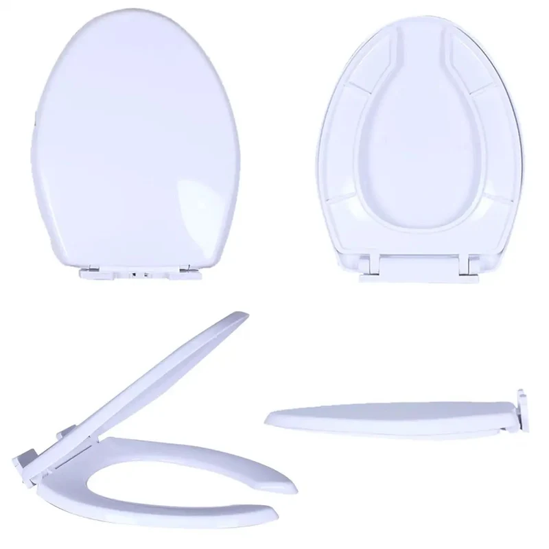 Round White Soft Close Toilet Seat Quick Release Hinges Open Front Style Fits Standard Toilets No Sweat Installation Wrench Included Smooth Glide Action Top Tier Bathroom Refresh