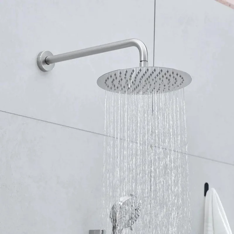 Badass Brushed Nickel Shower Kit With 10 Inch Rainfall Head And Five Spray Handheld Tight Wall Mount Setup Pressure Valve Drip Free Flow Total Bathroom Upgrade Game Changer