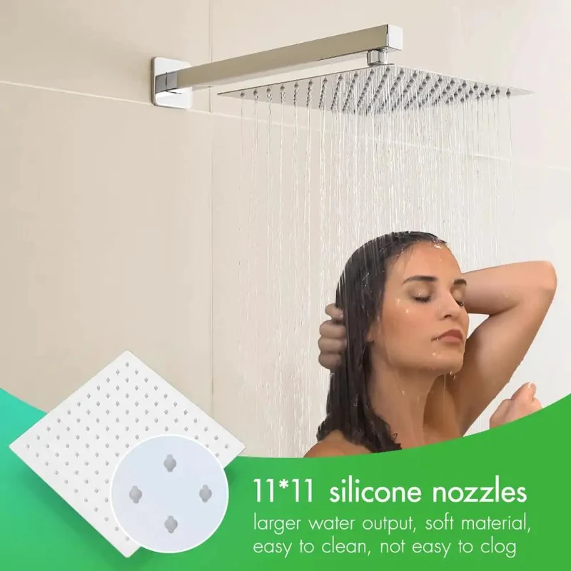 Premium Chrome Shower System Featuring 10 Inch Square Rain Head And 2 In 1 Handheld Sprayer Wall Mounted Bathroom Hardware Zero Drama Setup And Rock Solid Daily Flow