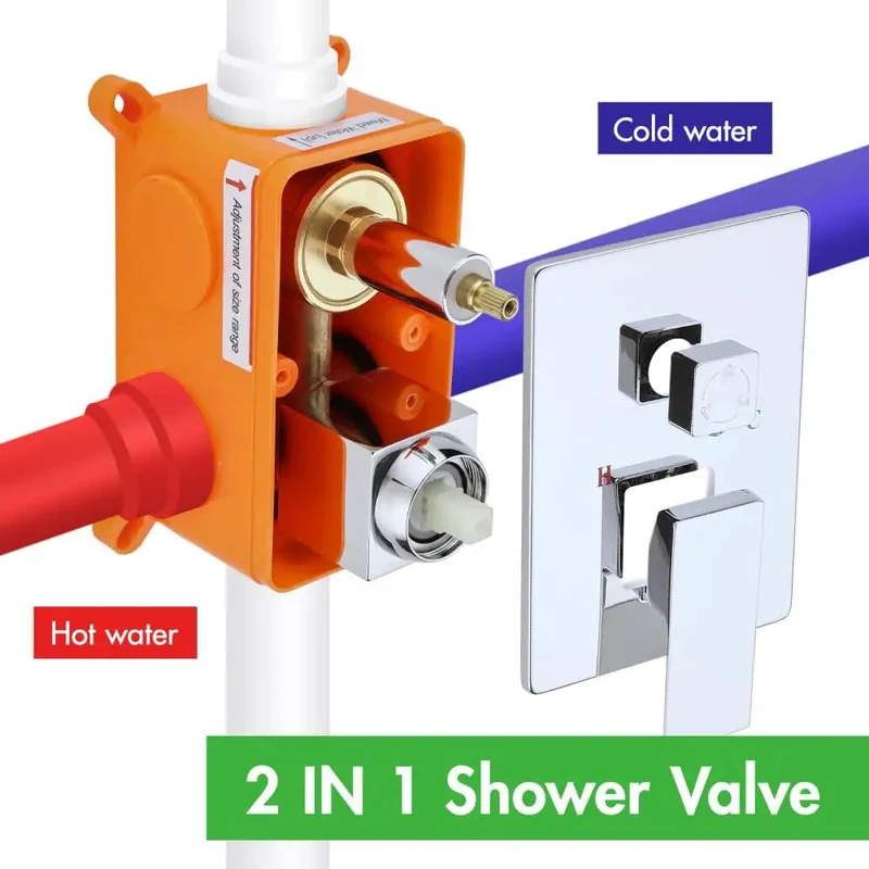 Premium Chrome Shower System Featuring 10 Inch Square Rain Head And 2 In 1 Handheld Sprayer Wall Mounted Bathroom Hardware Zero Drama Setup And Rock Solid Daily Flow