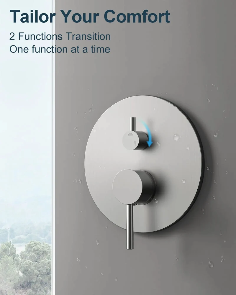 Slay Your Bathroom Goals With This Top Shelf 10 Inch Wall Mount Shower System Including Handheld Spray And Brushed Nickel Finish Plus Pressure Balance Valve For Reliable Flow
