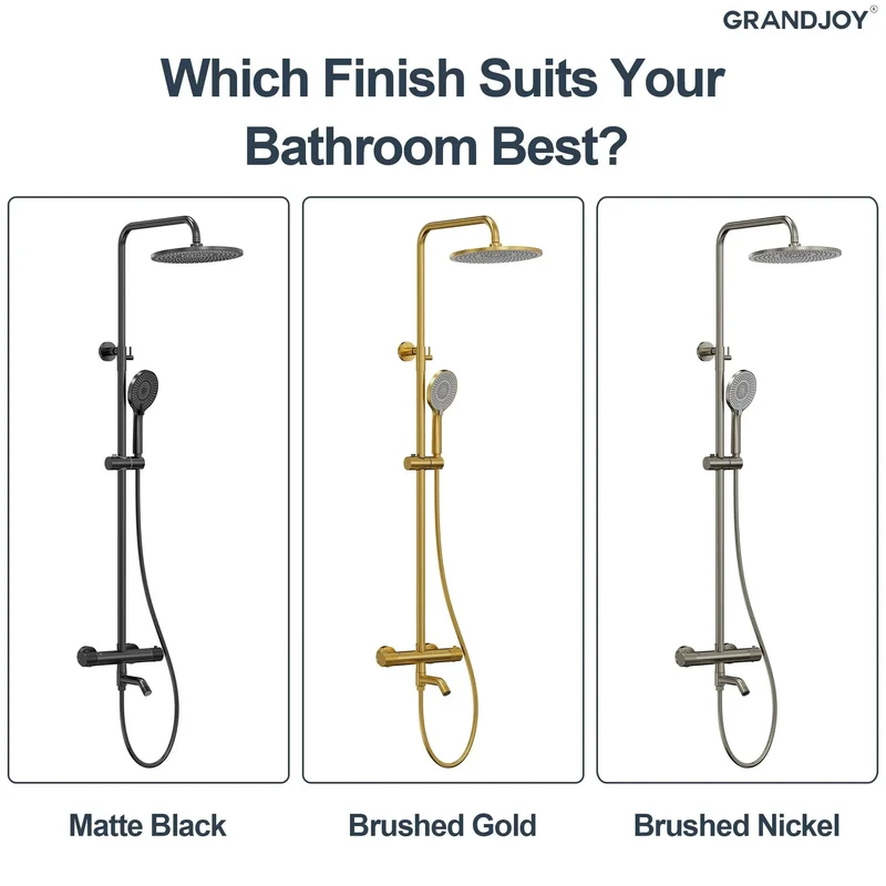 Slick Matte Black Exposed Tub And Shower System With 10 Inch Rainfall Head Handheld Sprayer And Dual Valve Tub Spout Providing A Smooth Heavy Duty Bathroom Game Changer Setup