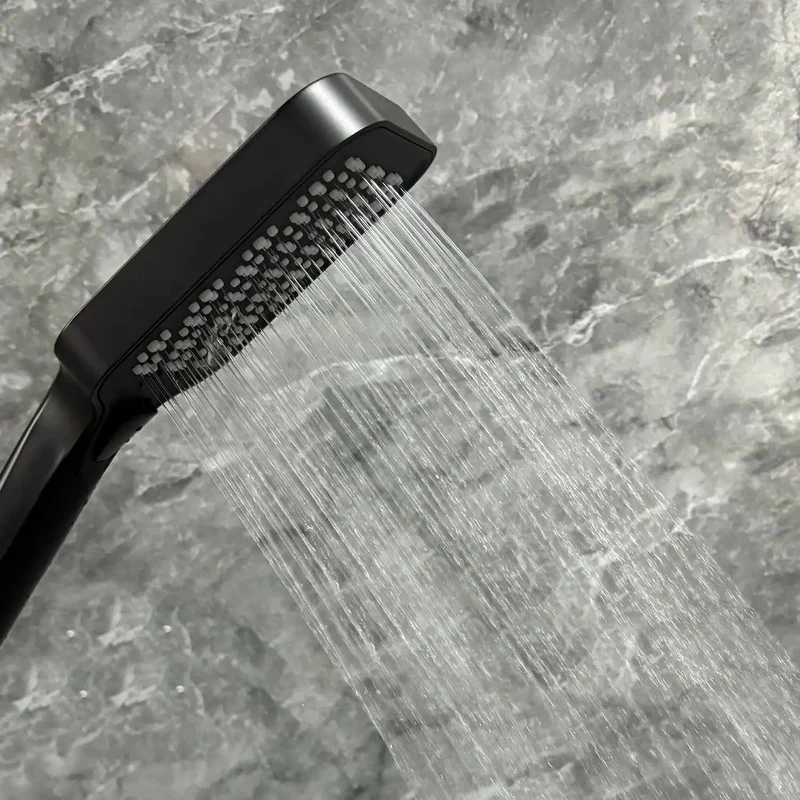 Sleek Matte Black Handheld Shower System With Rock Solid Adjustable Slide Bar And Supercharged High Pressure Spray Including Flexible Hose And Easy Wipe Silicone Nozzles For A Zero Hassle Bathroom Refresh