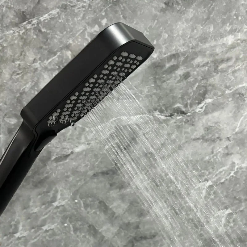Sleek Matte Black Handheld Shower System With Rock Solid Adjustable Slide Bar And Supercharged High Pressure Spray Including Flexible Hose And Easy Wipe Silicone Nozzles For A Zero Hassle Bathroom Refresh