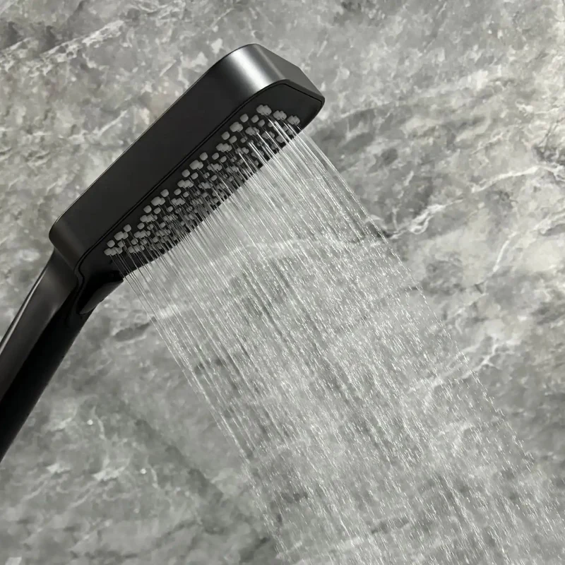 Sleek Matte Black Handheld Shower System With Rock Solid Adjustable Slide Bar And Supercharged High Pressure Spray Including Flexible Hose And Easy Wipe Silicone Nozzles For A Zero Hassle Bathroom Refresh