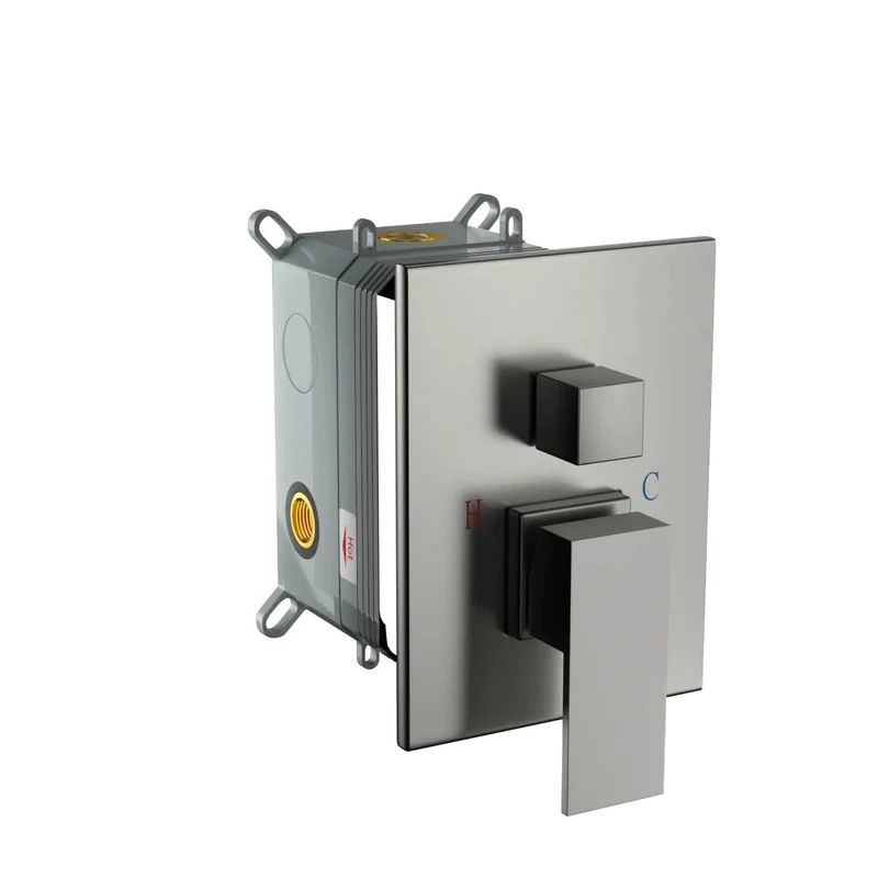 Smooth Operator Wall Mounted Square Shower System With Brushed Nickel Finish Featuring Adjustable Rain Spray And Rust Proof Control Hardware For A Tight Setup