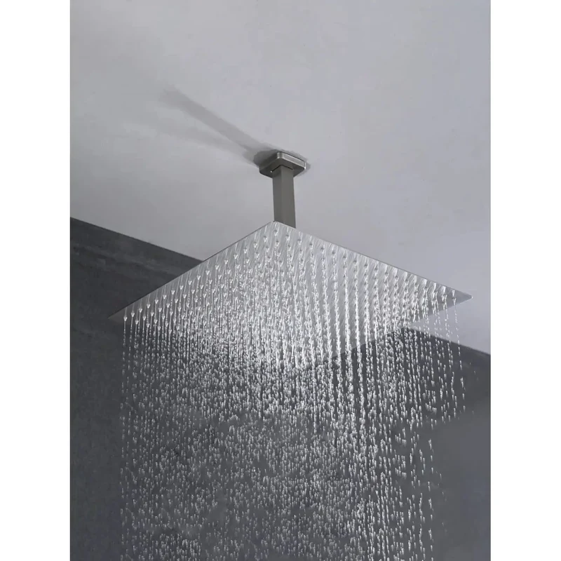 Top Shelf Shower System With Hand Shower And Tub Spout Featuring Rock Solid Brass And Stainless Steel Build Includes Self Cleaning Silicone Nozzle For Easy Maintenance And Delivers Continuous Powerful Water Flow With American Standard Connection